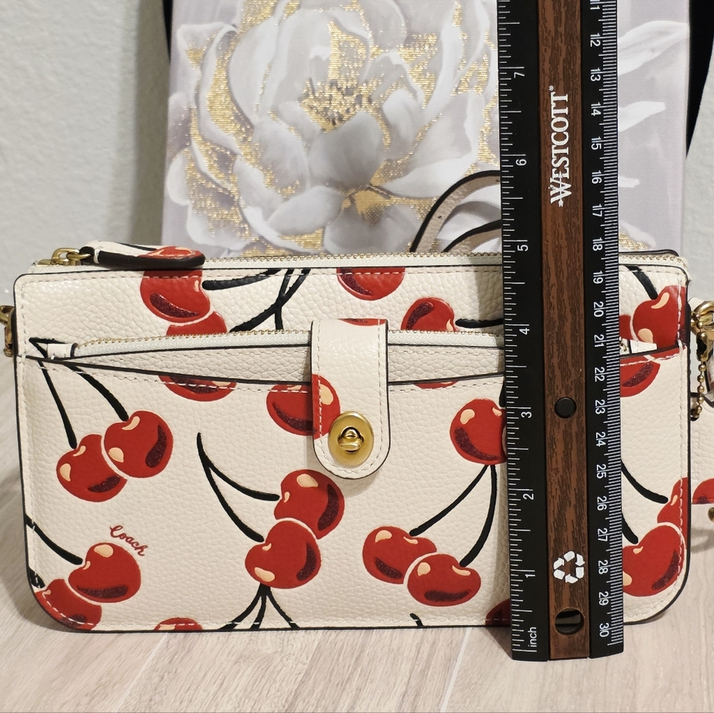 Coach Noa Pop Up Messenger Crossbody Bag With Cherry Print CA799 - Picture 10 of 16
